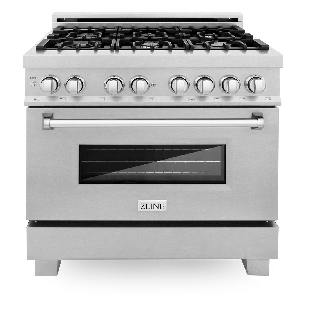 ZLINE 48 in. Legacy Dual Fuel Range with 7 Gas Burners, Griddle, and Double Electric Ovens, 6.0 cu. ft., Satin Stainless Steel (RAS-SN-GR-48)