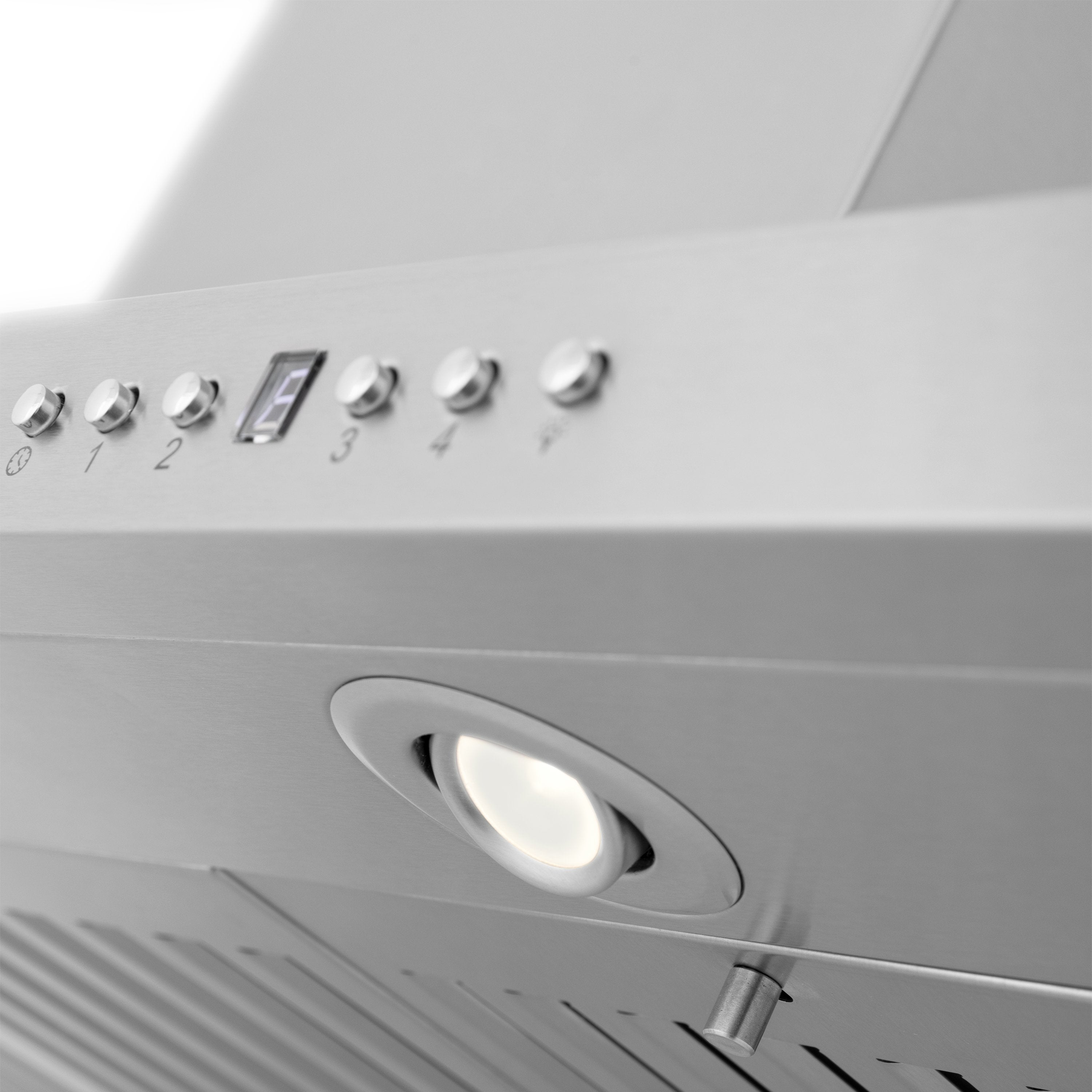 ZLINE 30 in. Island Mount Range Hood 400 CFM Stainless Steel CrownSound Bluetooth Built-in Speakers (GL2iCRN-BT-30)