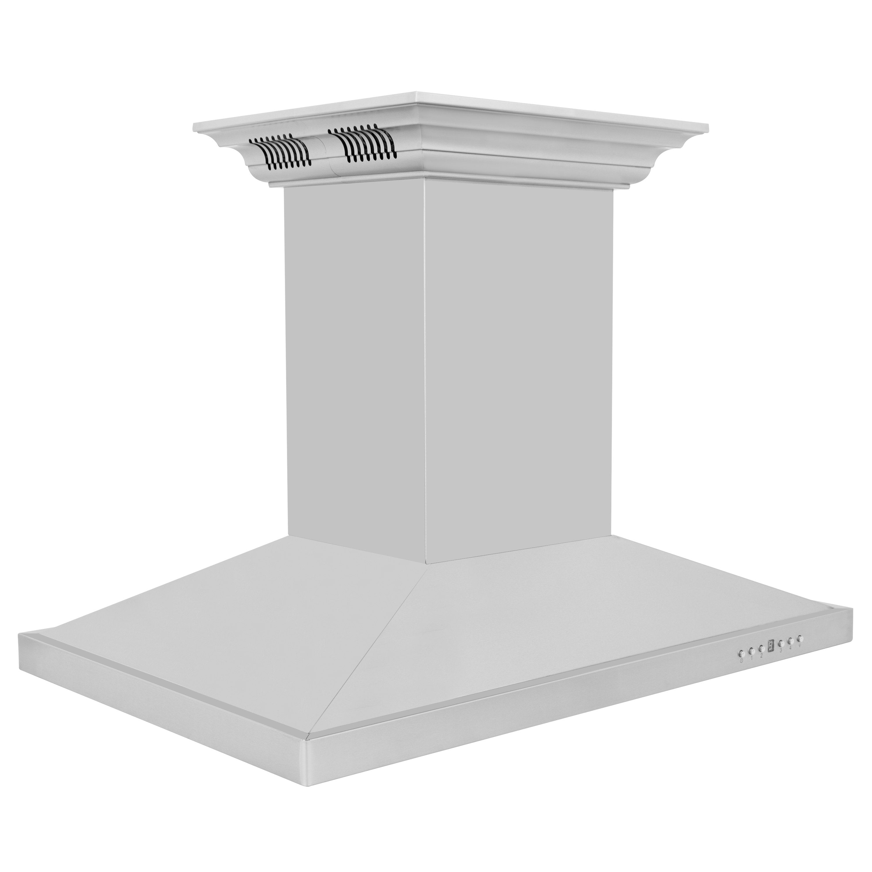 ZLINE 36 in. Island Mount Range Hood Stainless Steel 400 CFM CrownSound Bluetooth Built-In Speakers (GL2iCRN-BT-36)
