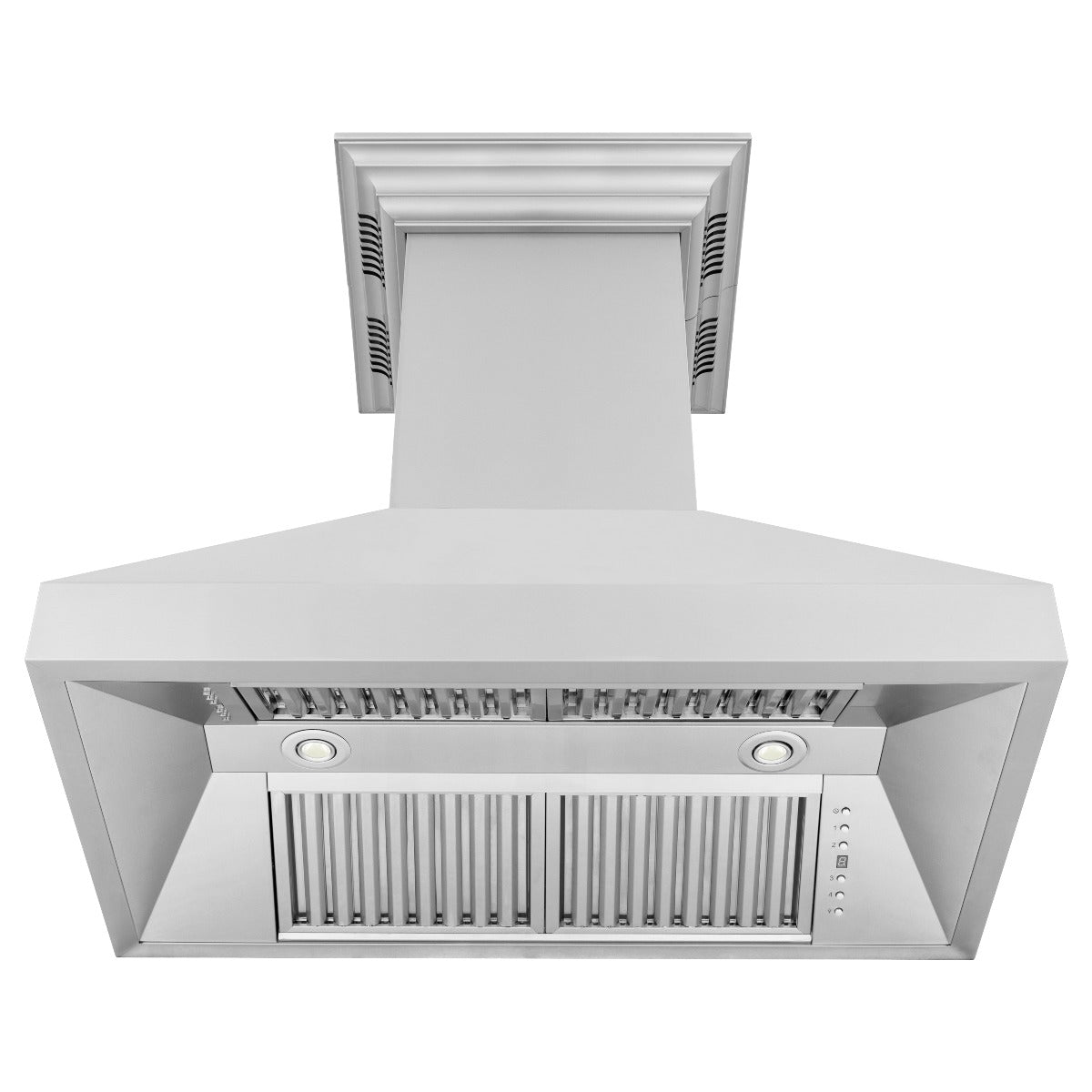 ZLINE 36 in. Wall Mount Range Hood with CrownSound Bluetooth Speakers, Stainless Steel, 400 CFM, 597iCRN-BT-36