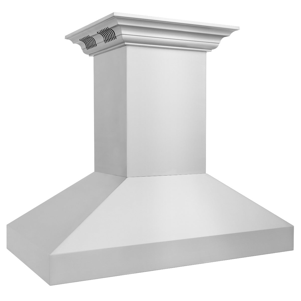 ZLINE 36 in. Wall Mount Range Hood with CrownSound Bluetooth Speakers, Stainless Steel, 400 CFM, 597iCRN-BT-36