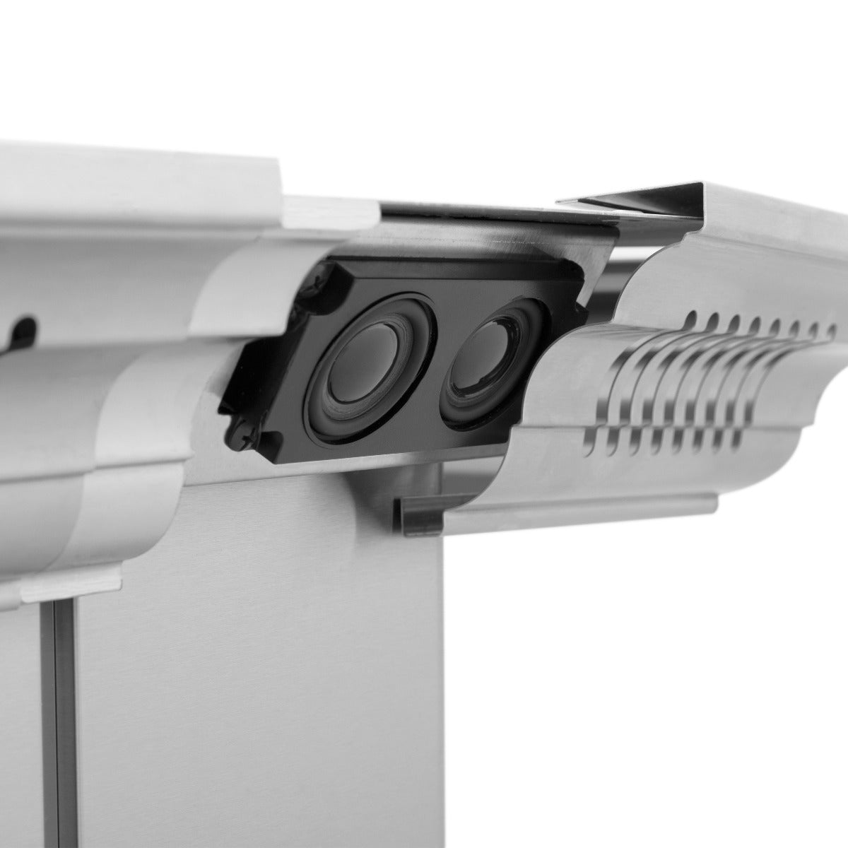 ZLINE 36 in. Wall Mount Range Hood with CrownSound Bluetooth Speakers, Stainless Steel, 400 CFM, 597iCRN-BT-36