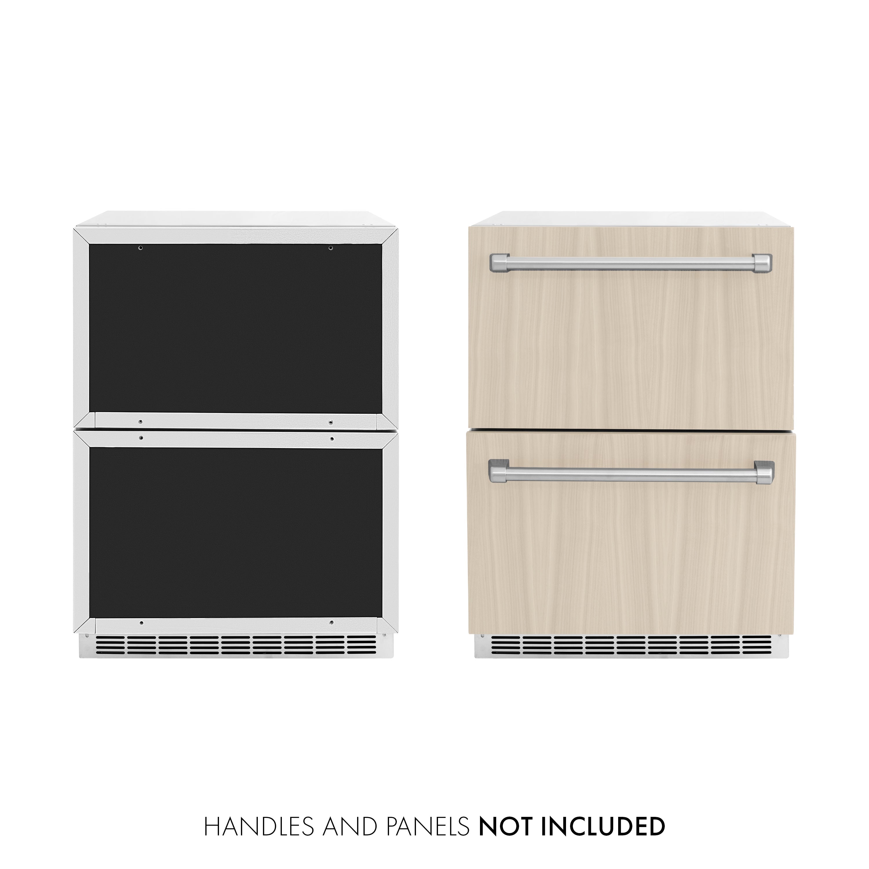 ZLINE 24 in. Refrigerator Drawer 168 Can Capacity Outdoor Rated Panel Ready Touchstone Series (RDSPO-24)