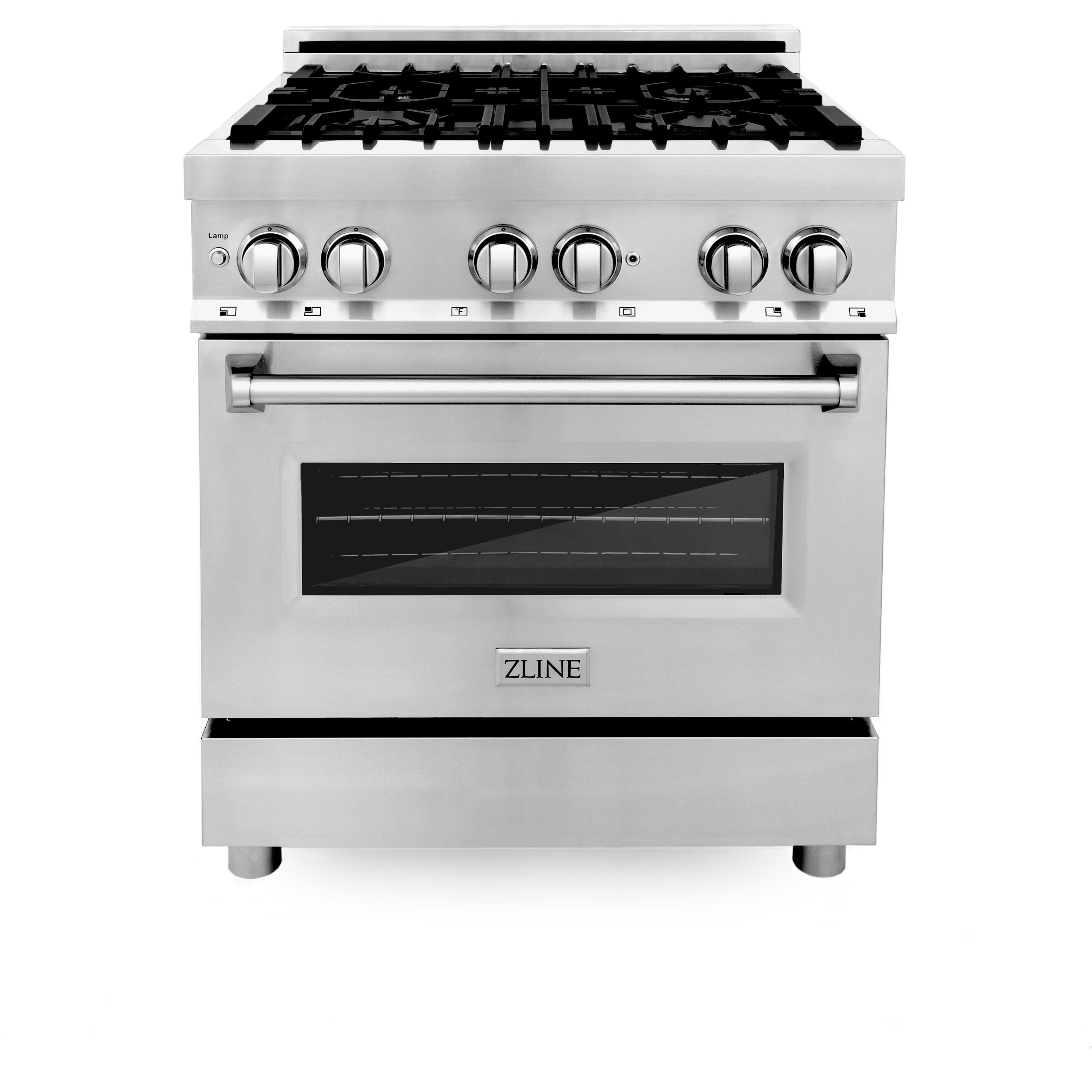 ZLINE 30-Inch Dual Fuel Range with Gas Cooktop, Electric Oven and Griddle, 4.0 cu. ft., Stainless Steel, (RA-GR-30)
