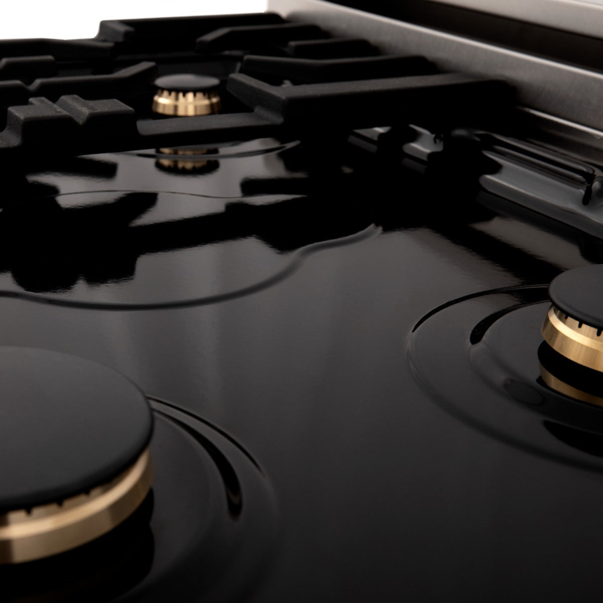 ZLINE 30" Dual Fuel Range with Gas Cooktop and Electric Oven, Stainless Steel with Brass Burners (RA-BR-30)