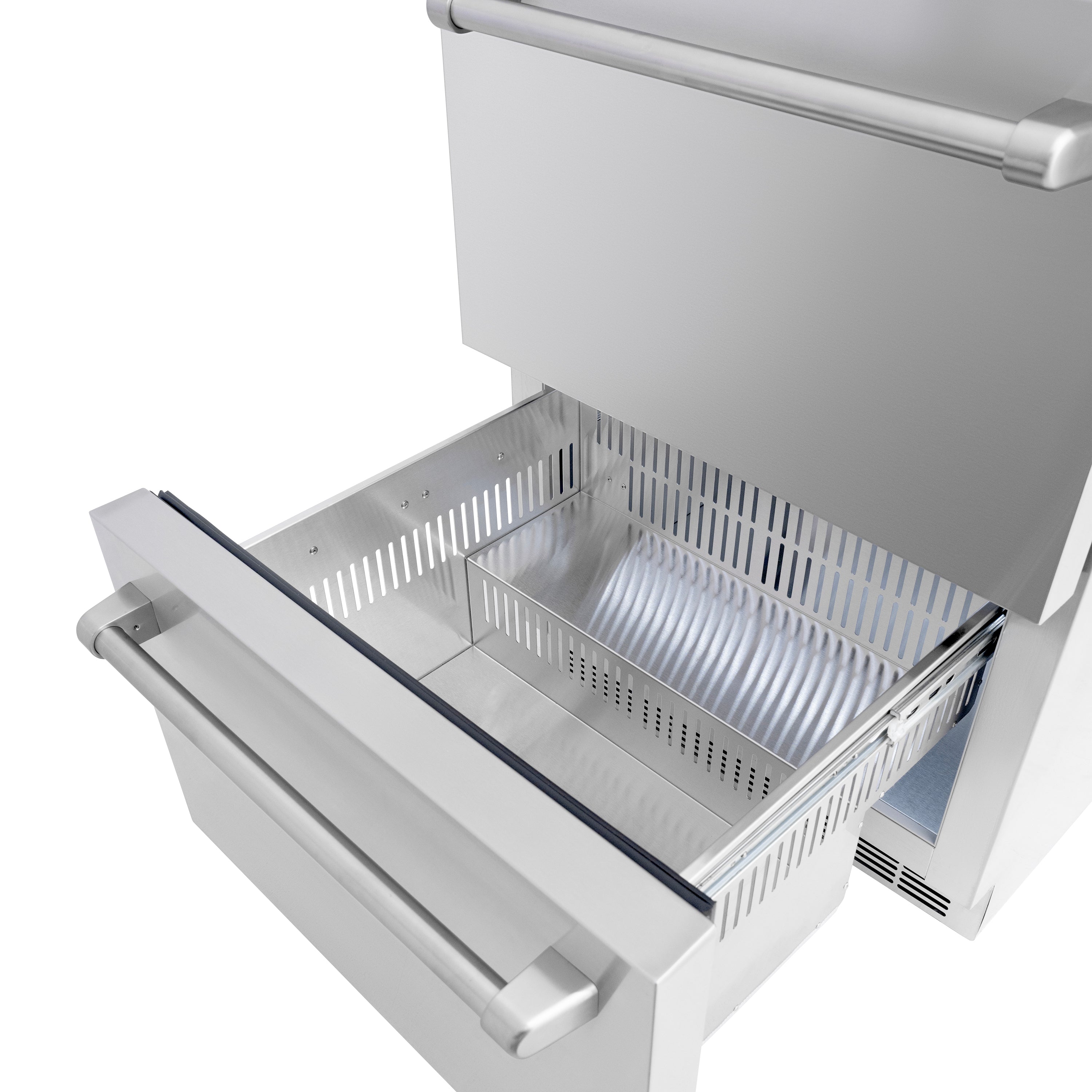 ZLINE 24-Inch Outdoor Refrigerator Drawer 4.6 Cu. Ft. Capacity Stainless Steel Dual Drawer 168-Can Storage (RDSO-ST-24)