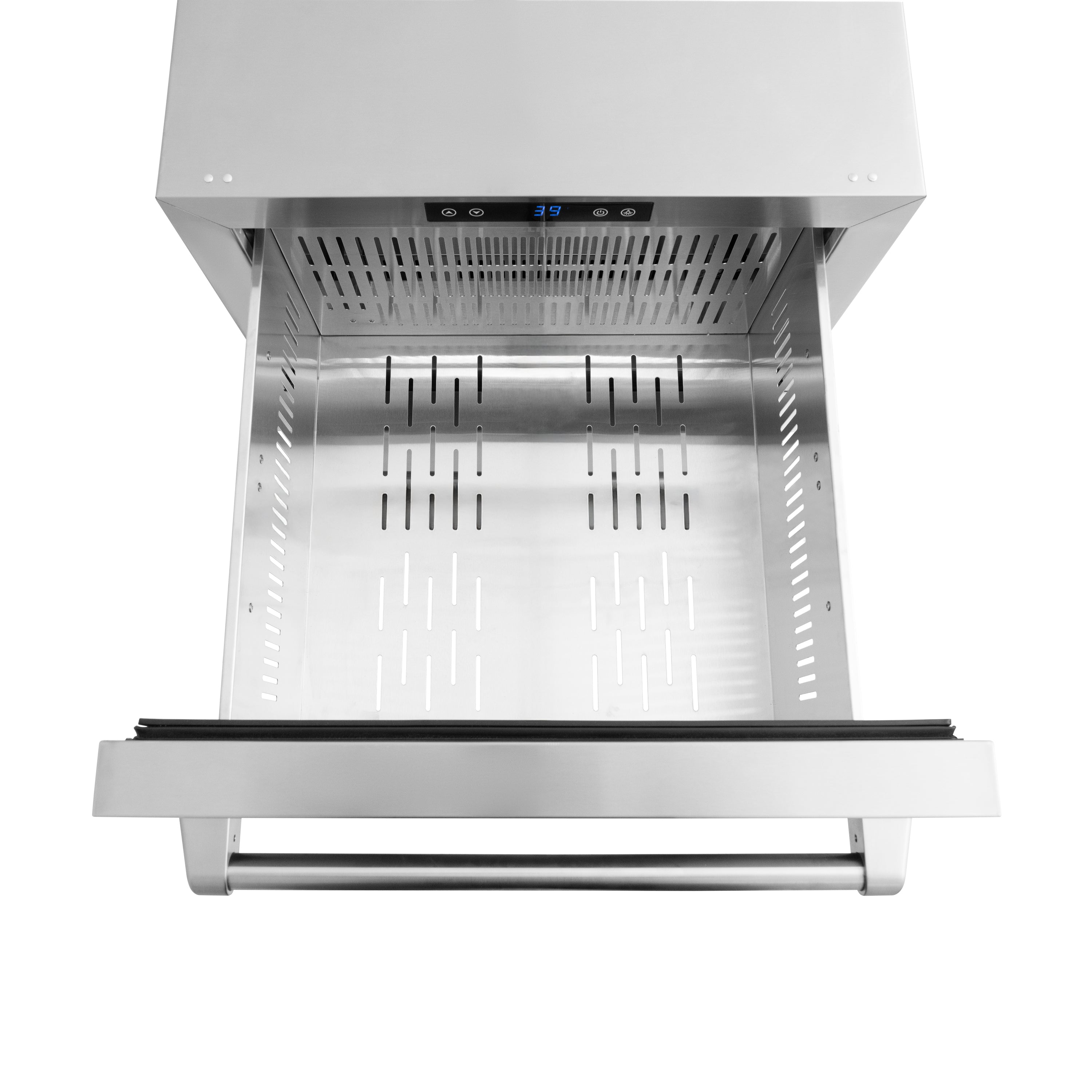 ZLINE 24-Inch Outdoor Refrigerator Drawer 4.6 Cu. Ft. Capacity Stainless Steel Dual Drawer 168-Can Storage (RDSO-ST-24)