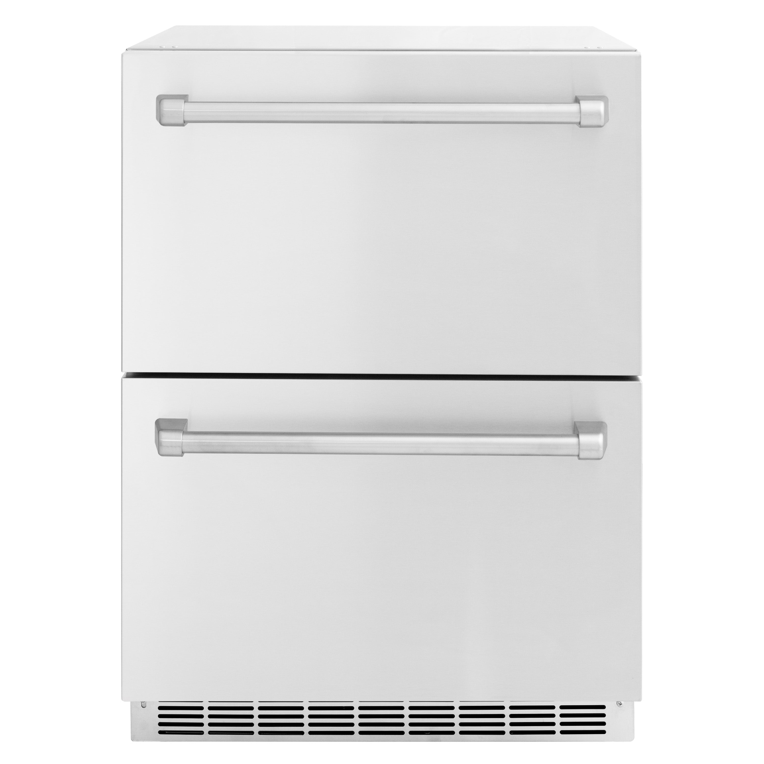 ZLINE 24-Inch Outdoor Refrigerator Drawer 4.6 Cu. Ft. Capacity Stainless Steel Dual Drawer 168-Can Storage (RDSO-ST-24)