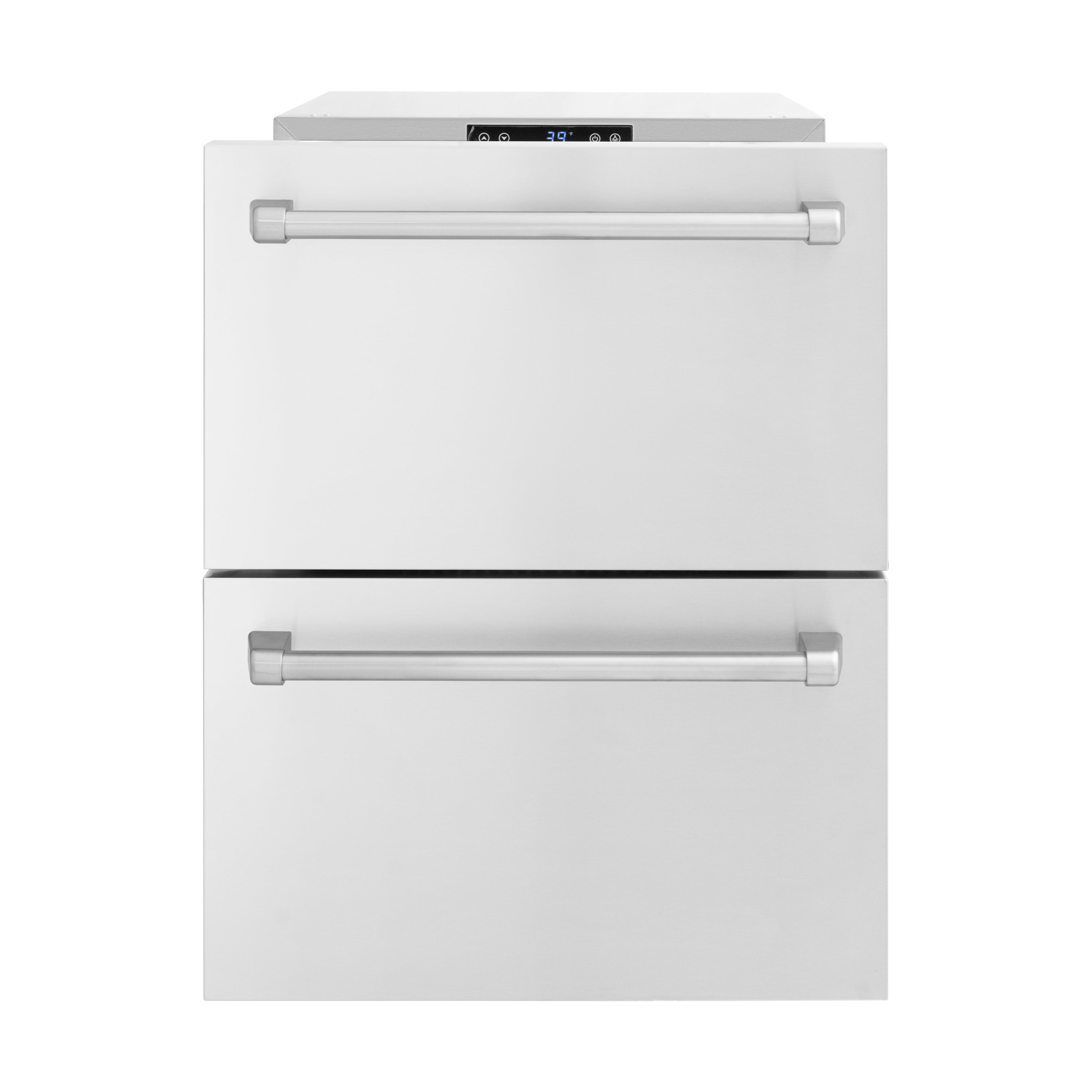 ZLINE 24-Inch Outdoor Refrigerator Drawer 4.6 Cu. Ft. Capacity Stainless Steel Dual Drawer 168-Can Storage (RDSO-ST-24)