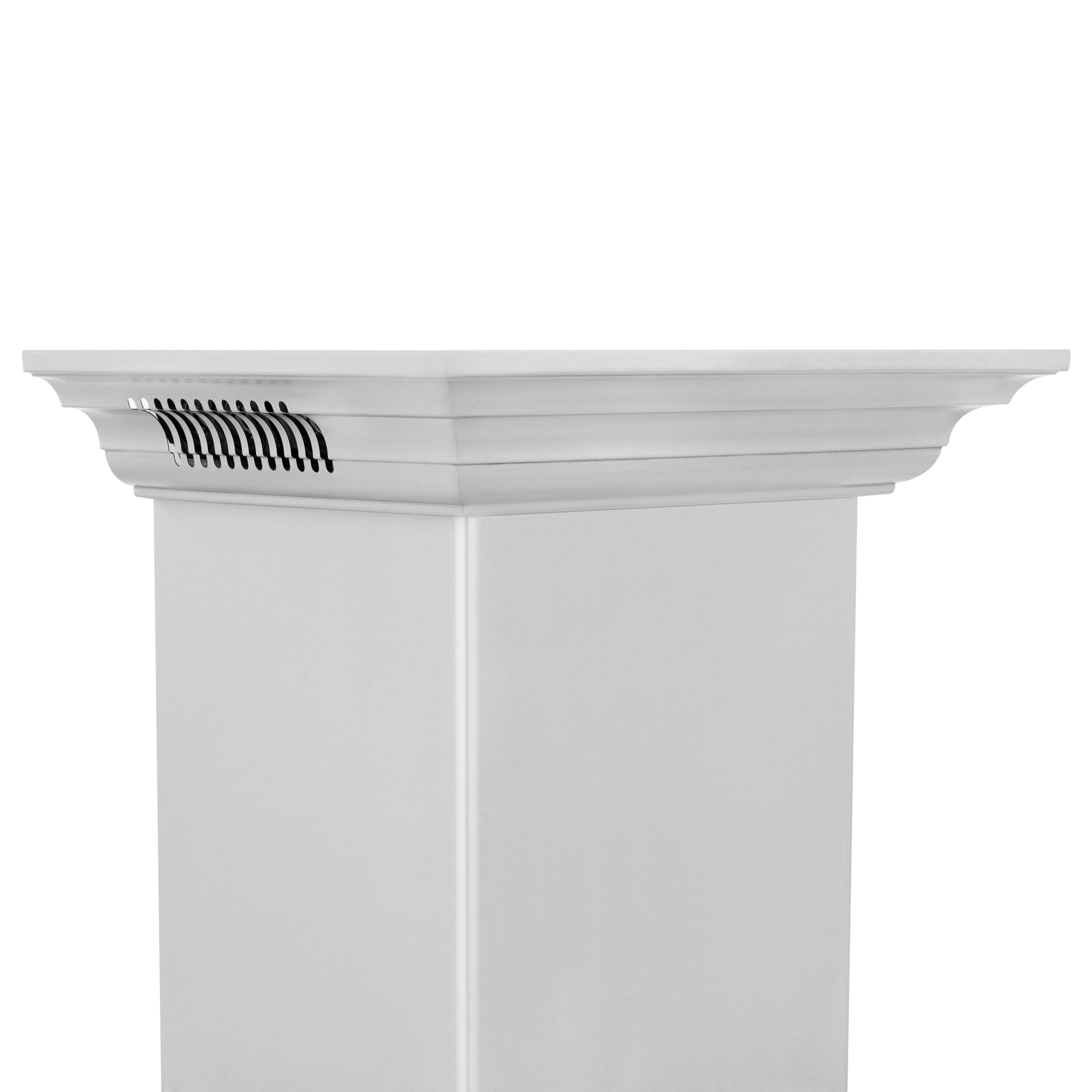 ZLINE 42 in. Wall Mount Range Hood with CrownSound Bluetooth Speakers, Stainless Steel, 400 CFM, LED Lighting (KN4CRN-BT-42)