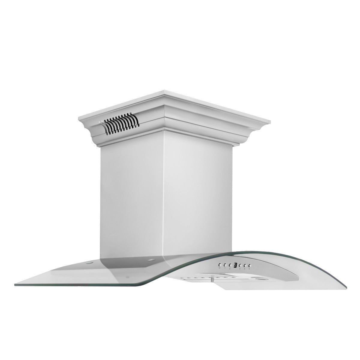 ZLINE 36 in. Wall Mount Range Hood Stainless Steel 400 CFM CrownSound Bluetooth Speakers 4-Speed (KN4CRN-BT-36)