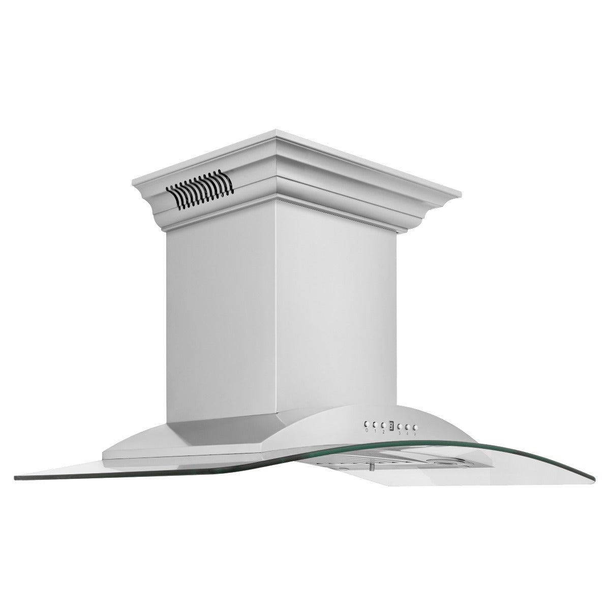 ZLINE 36 in. Wall Mount Range Hood 400 CFM Stainless Steel Bluetooth CrownSound Speakers (KNCRN-BT-36)