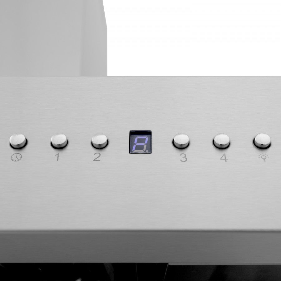 ZLINE 60 in. Wall Mount Range Hood Stainless Steel 400 CFM CrownSound Bluetooth Speakers (667CRN-BT-60)