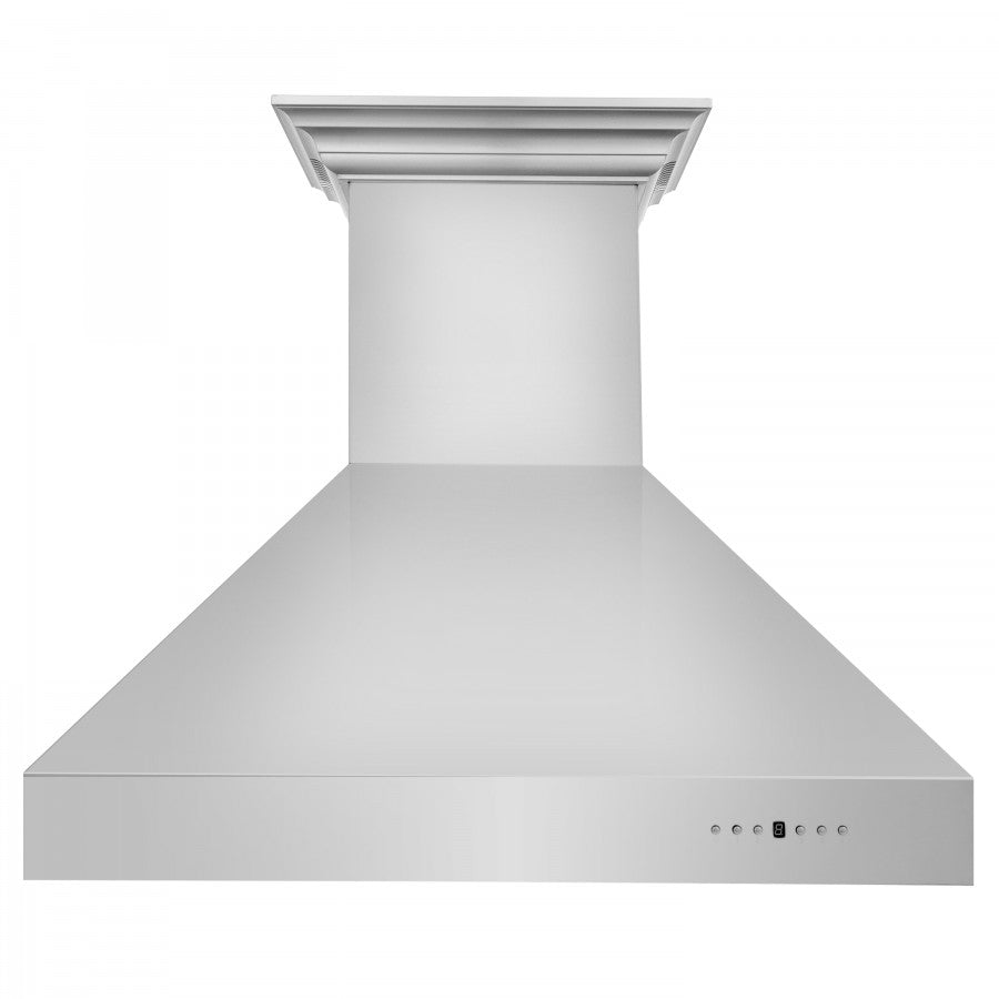 ZLINE 60 in. Wall Mount Range Hood Stainless Steel 400 CFM CrownSound Bluetooth Speakers (667CRN-BT-60)