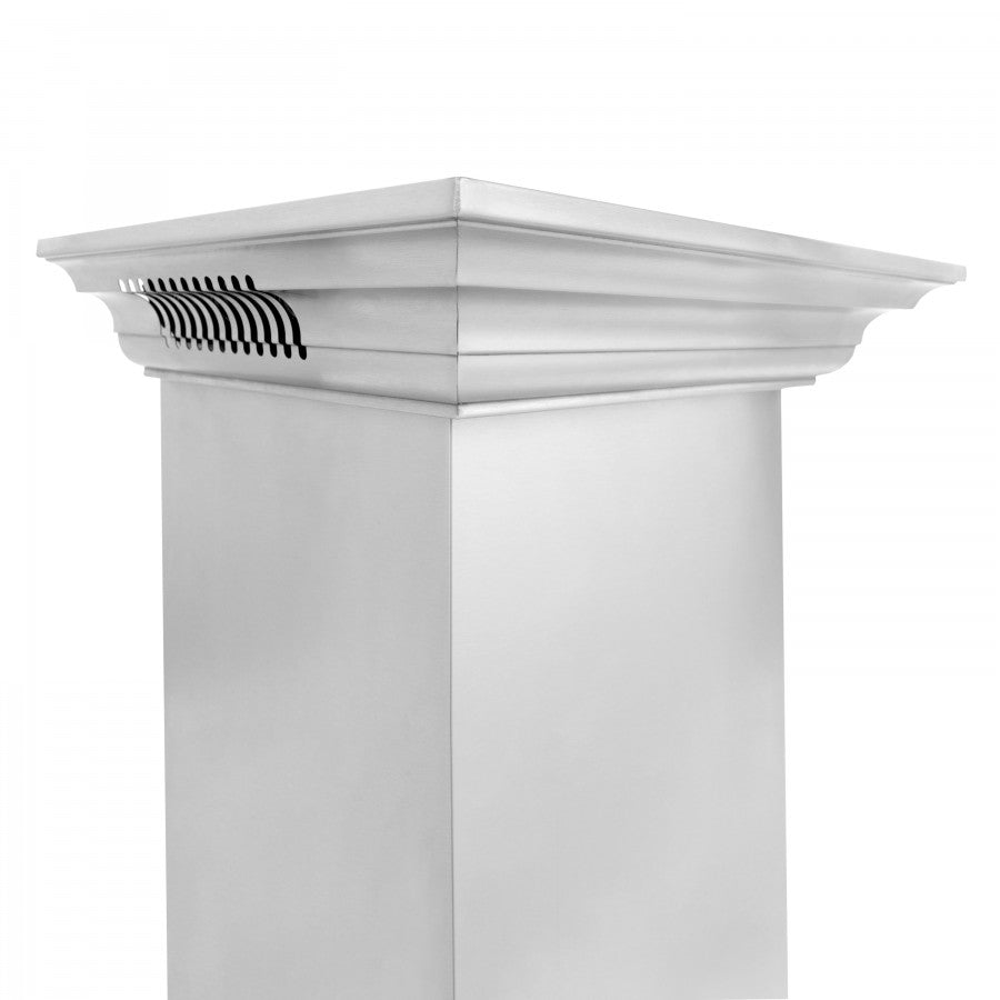 ZLINE 54 in. Wall Mount Range Hood Stainless Steel 400 CFM CrownSound® Bluetooth Speakers (697CRN-BT-54)