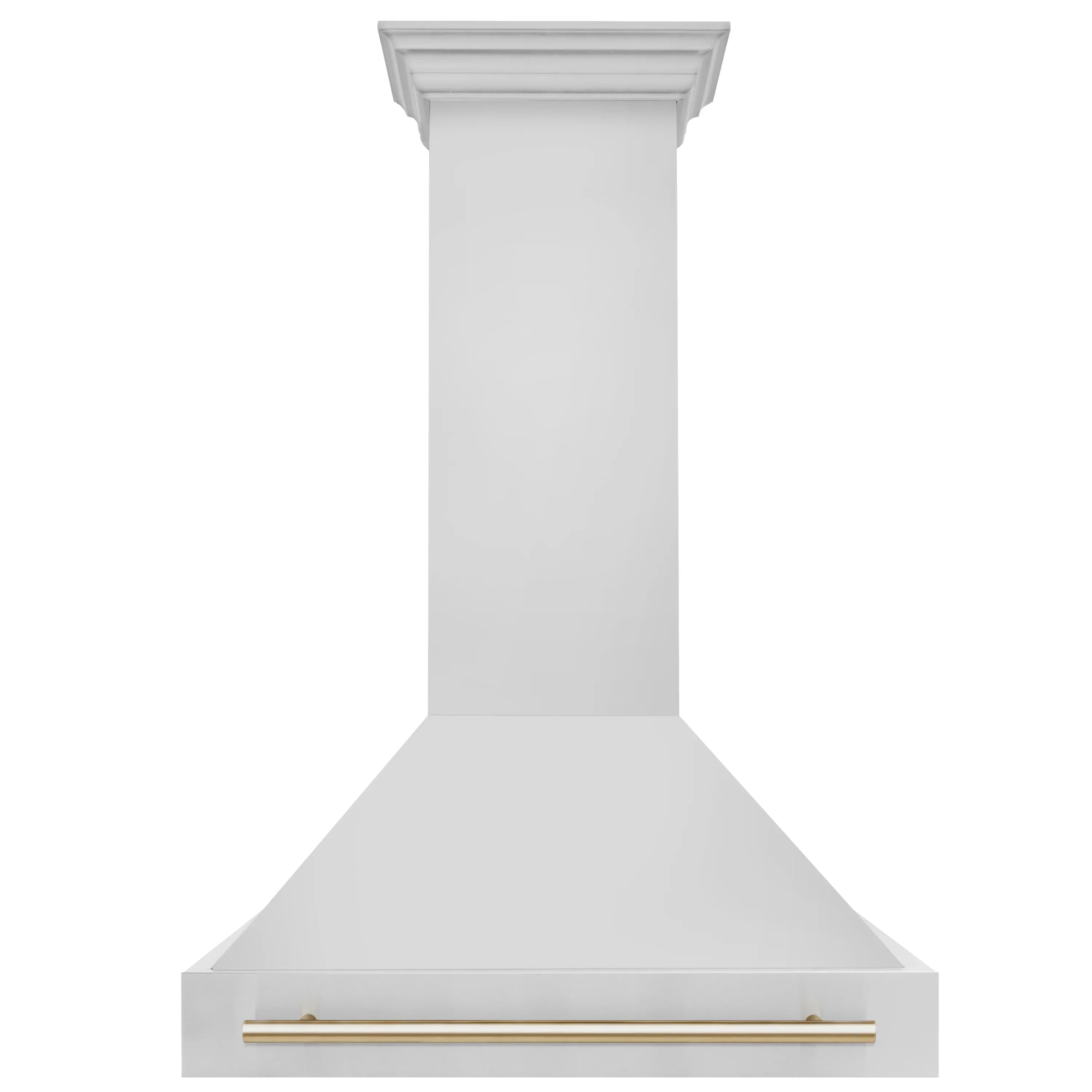 ZLINE 36 Inch Wall Mount Range Hood Stainless Steel Gold Handle Autograph Edition (8654STZ-36-G)