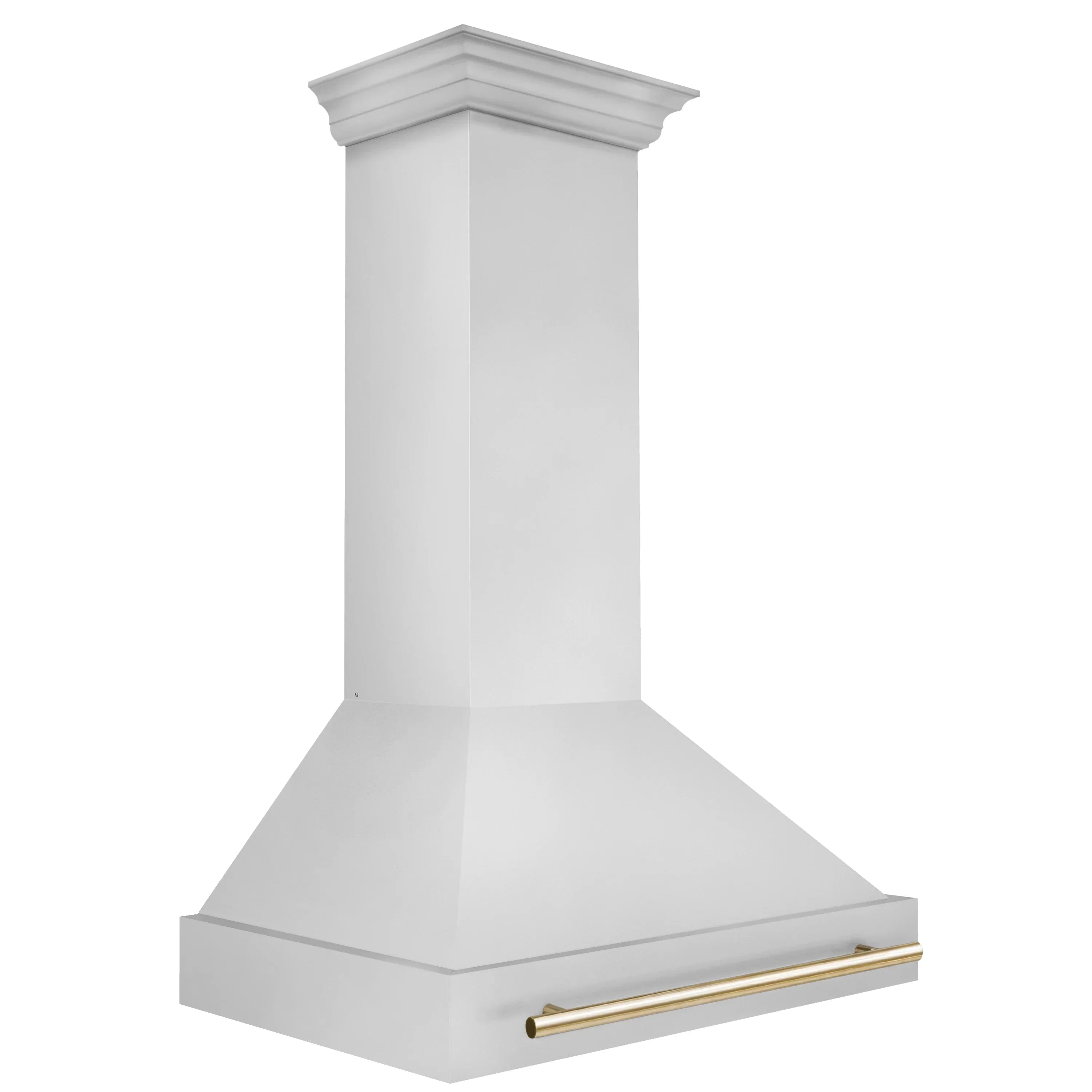 ZLINE 36 Inch Wall Mount Range Hood Stainless Steel Gold Handle Autograph Edition (8654STZ-36-G)