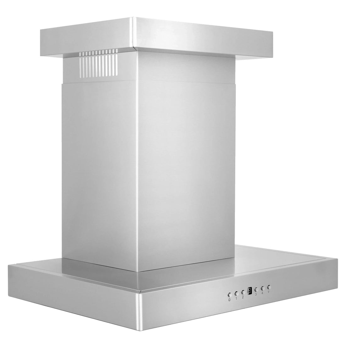 ZLINE 42" Wall Mount Range Hood Stainless Steel Convertible Vent with Crown Molding (KECRN-42)