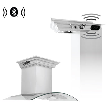 ZLINE 48 in. Wall Mount Range Hood with CrownSound® Bluetooth Speakers, Stainless Steel (773.99)