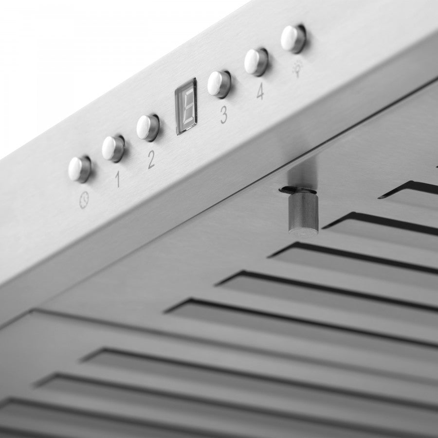ZLINE 48 in. Wall Mount Range Hood 400 CFM Stainless Steel with CrownSound Bluetooth Speakers (KBCRN-BT-48)
