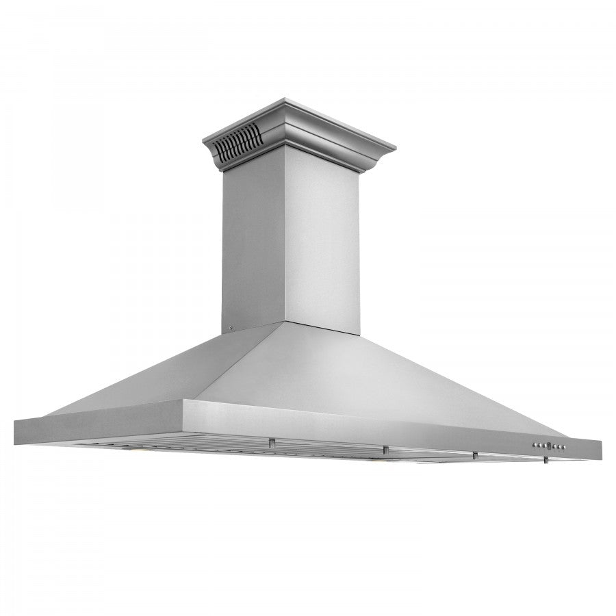 ZLINE 42 in. Wall Mount Range Hood Stainless Steel 400 CFM CrownSound Bluetooth Speakers (KBCRN-BT-42)