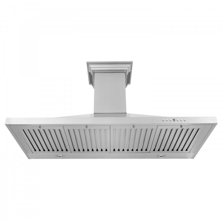 ZLINE 42 in. Wall Mount Range Hood Stainless Steel 400 CFM CrownSound Bluetooth Speakers (KBCRN-BT-42)