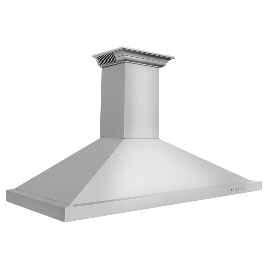 ZLINE 48 in. Wall Mount Range Hood 400 CFM Stainless Steel with CrownSound Bluetooth Speakers (KBCRN-BT-48)