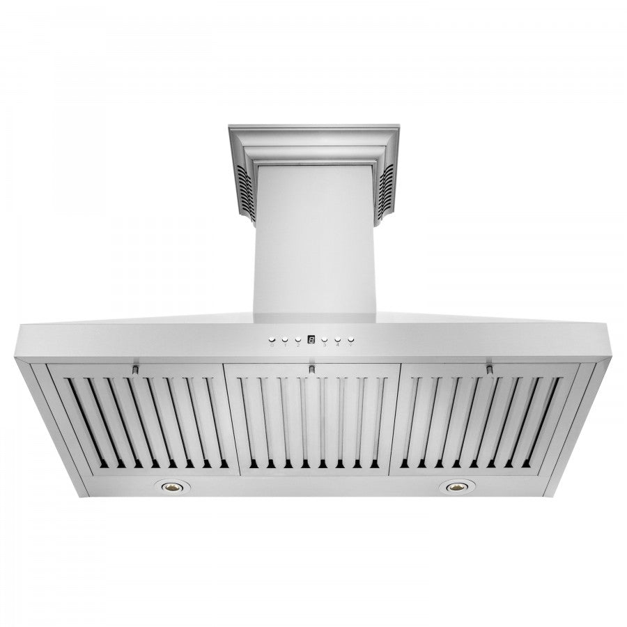 ZLINE 30 in. Wall Mount Range Hood Stainless Steel 400 CFM CrownSound Bluetooth Speakers (KL3CRN-BT-30)