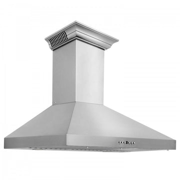 ZLINE 36 in Wall Mount Range Hood 400 CFM Stainless Steel with CrownSound Bluetooth Speakers (KL3CRN-BT-36)