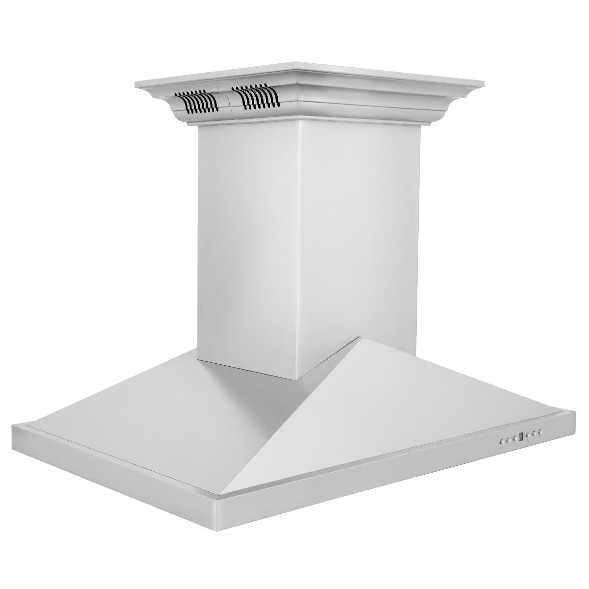 ZLINE 36 in. Island Mount Range Hood 400 CFM Stainless Steel CrownSound Bluetooth Speakers (GL1iCRN-BT-36)