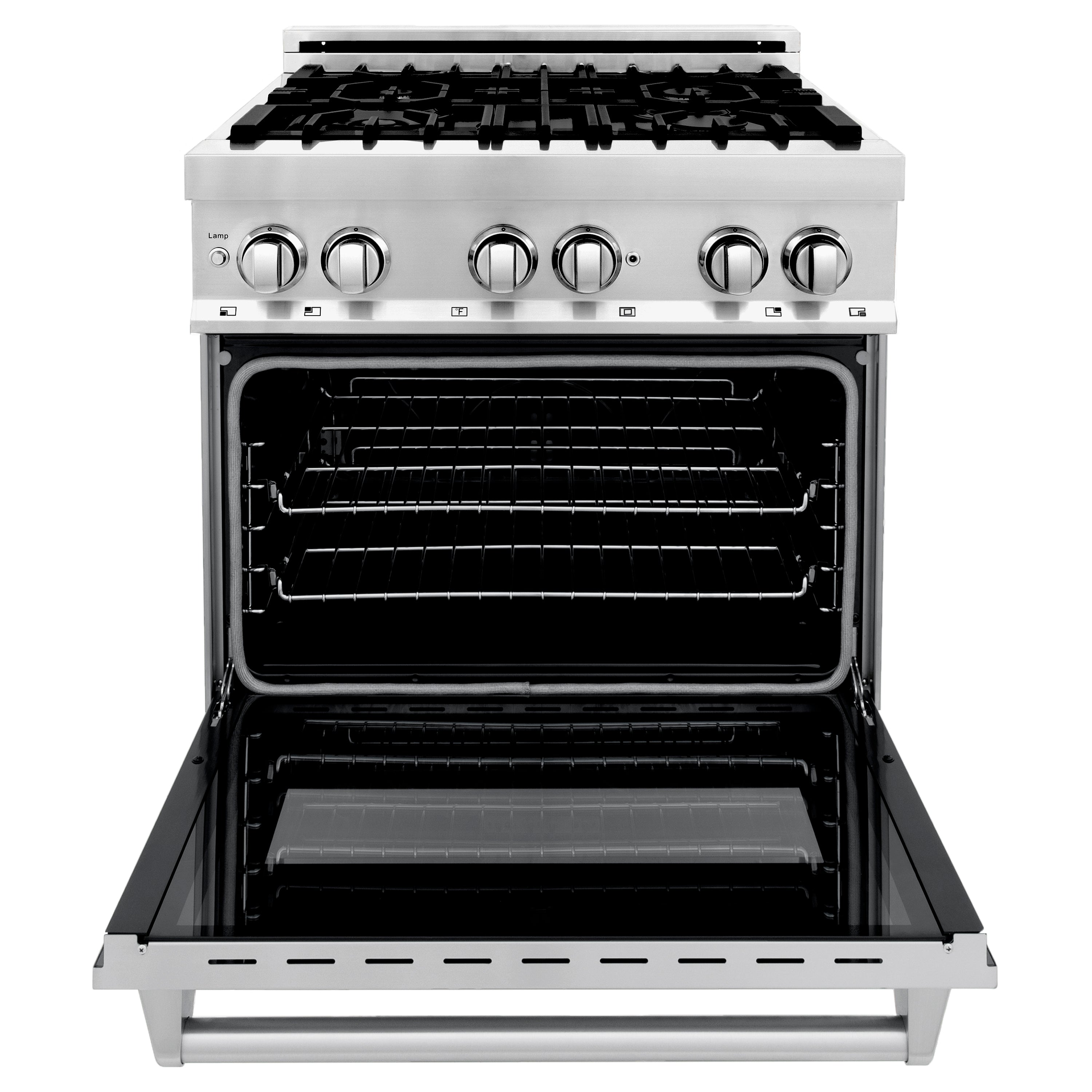 ZLINE 30-Inch Dual Fuel Range with Gas Cooktop, Electric Oven and Griddle, 4.0 cu. ft., Stainless Steel, (RA-GR-30)