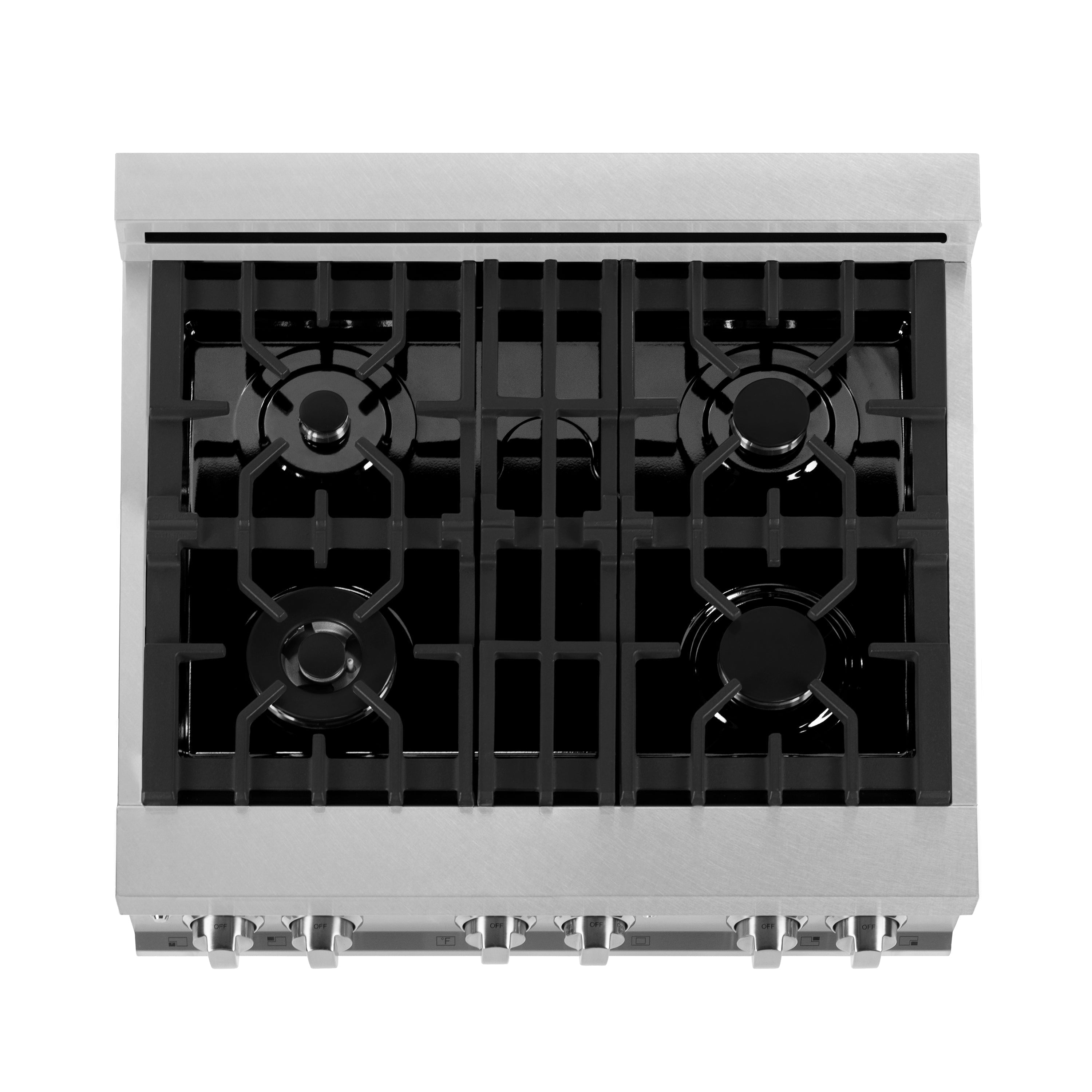 ZLINE 30-Inch Legacy Dual Fuel Range, 4 Burner Gas Cooktop with Griddle and 4.0 cu. ft. Electric Convection Oven, Satin Stainless Steel, Model RAS-SN-GR-30