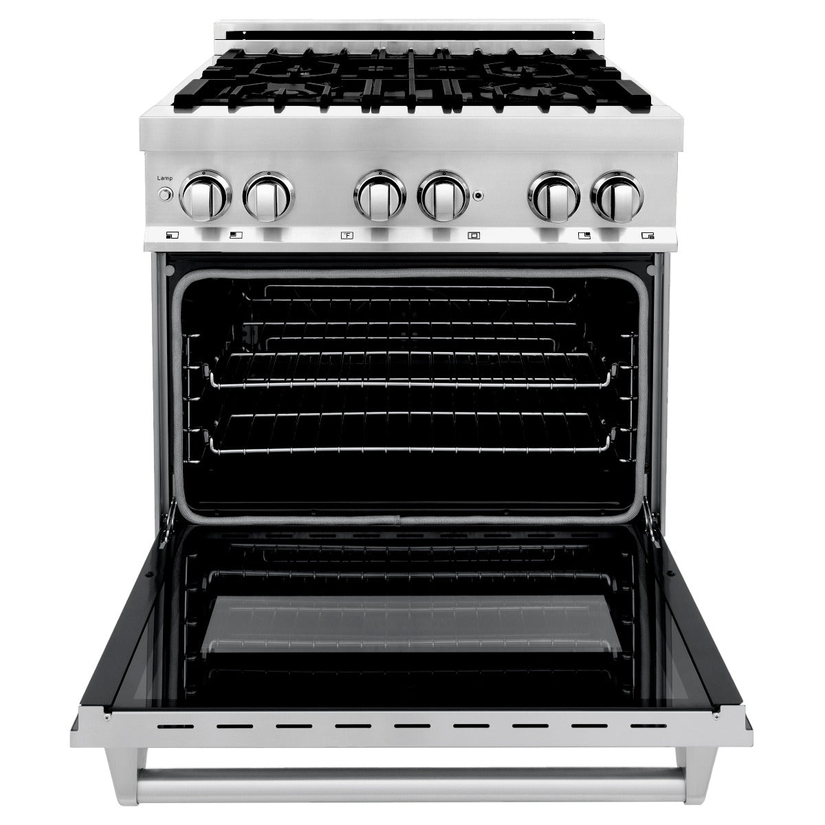 ZLINE Kitchen and Bath 30-Inch Professional Dual Fuel Range with Gas Cooktop and Electric Oven in Stainless Steel (RA30)