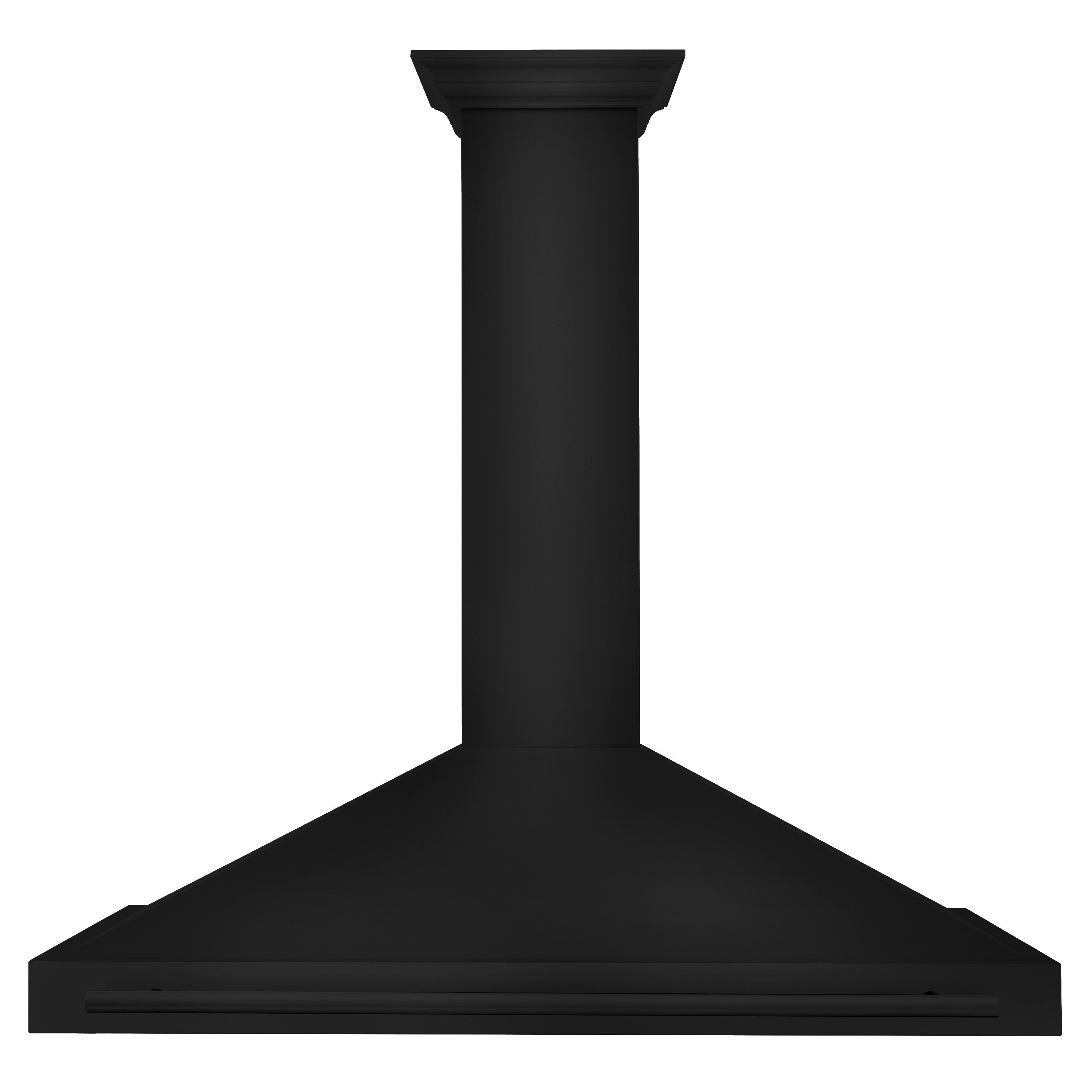 ZLINE 48 Inch Wall Mount Range Hood 400 CFM Convertible Black Stainless Steel (BSKB4X-48)