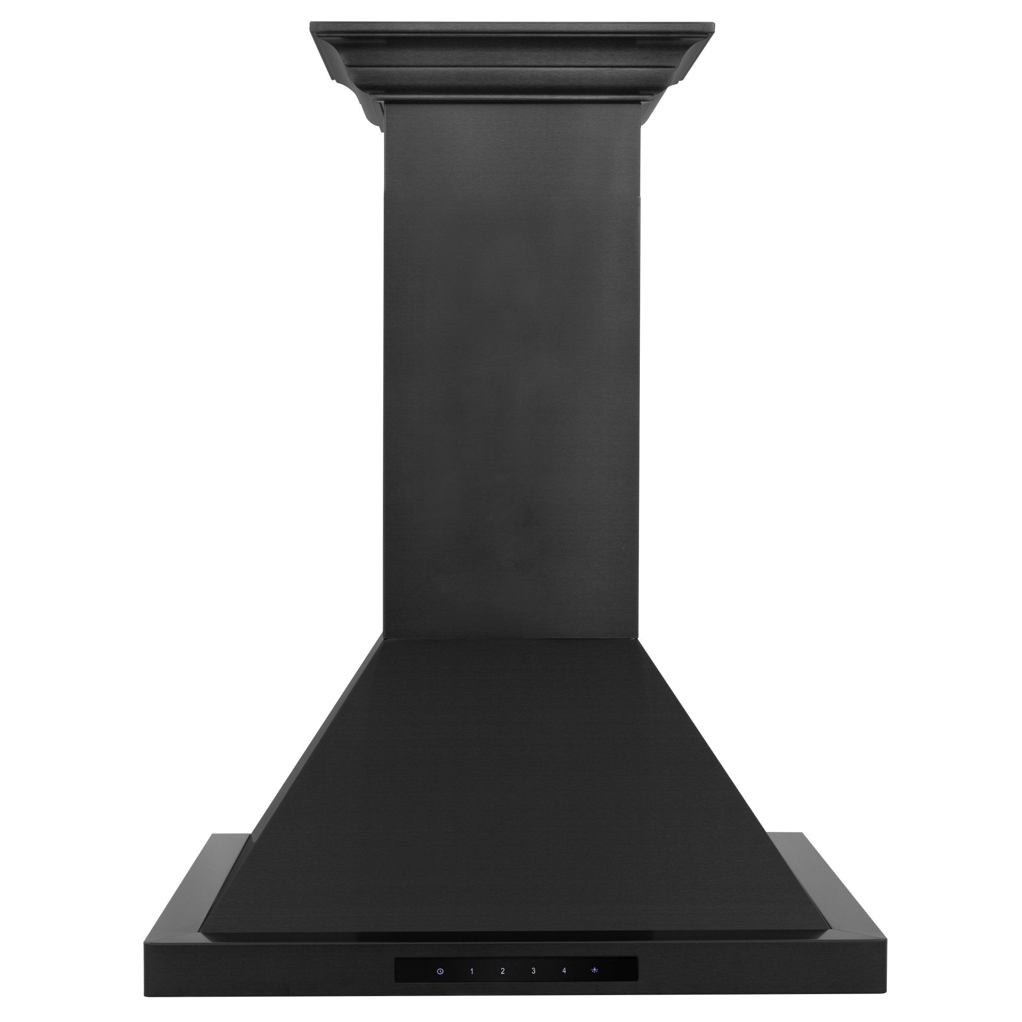 ZLINE 30 in. Wall Mount Range Hood Convertible Black Stainless Steel Crown Molding 400 CFM (BSKBNCRN-30)