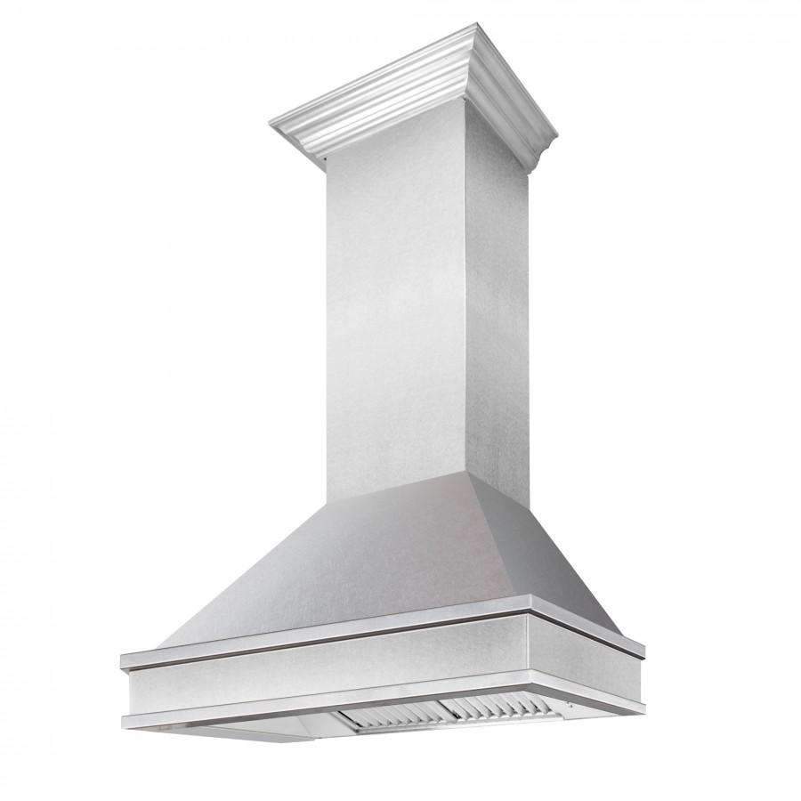 ZLINE 30 in. Wall Mount Range Hood 700 CFM Satin Stainless Steel Designer Series Ducted Vent (8656S-30)
