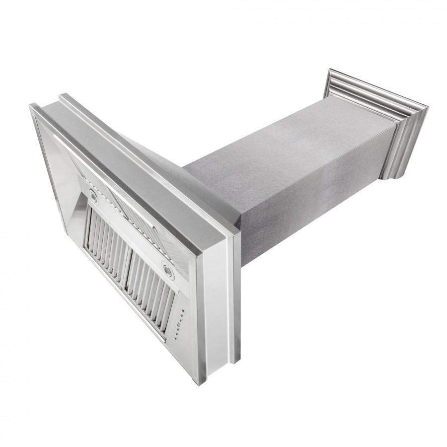 ZLINE 30 in. Wall Mount Range Hood 700 CFM Satin Stainless Steel Designer Series Ducted Vent (8656S-30)