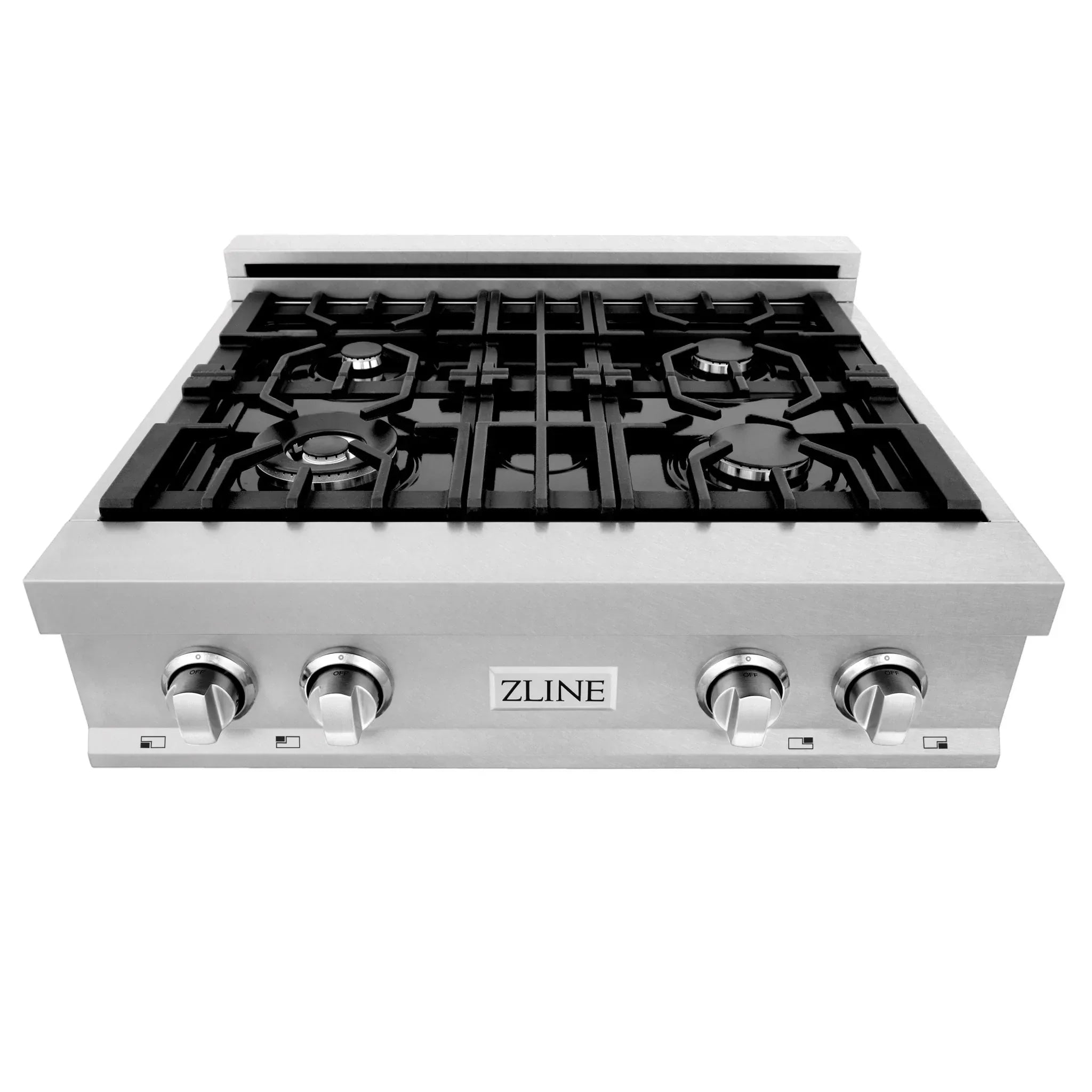 ZLINE 30" Legacy Gas Rangetop with 4 Burners and Porcelain Cooktop in Satin Stainless Steel, RTS-30