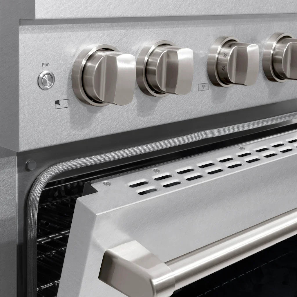ZLINE 30-Inch Paramount Gas Range 4.2 cu. ft. Convection Oven with 4 Burners, Satin Stainless Steel (SGRS-30)