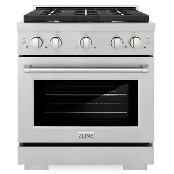 ZLINE 30-Inch Paramount Gas Range 4.2 cu. ft. Convection Oven with 4 Burners, Satin Stainless Steel (SGRS-30)
