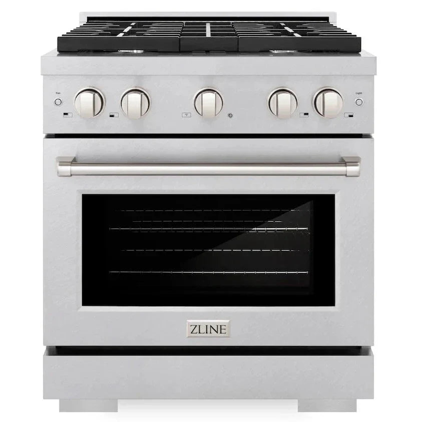 ZLINE 30-Inch Paramount Gas Range 4.2 cu. ft. Convection Oven with 4 Burners, Satin Stainless Steel (SGRS-30)