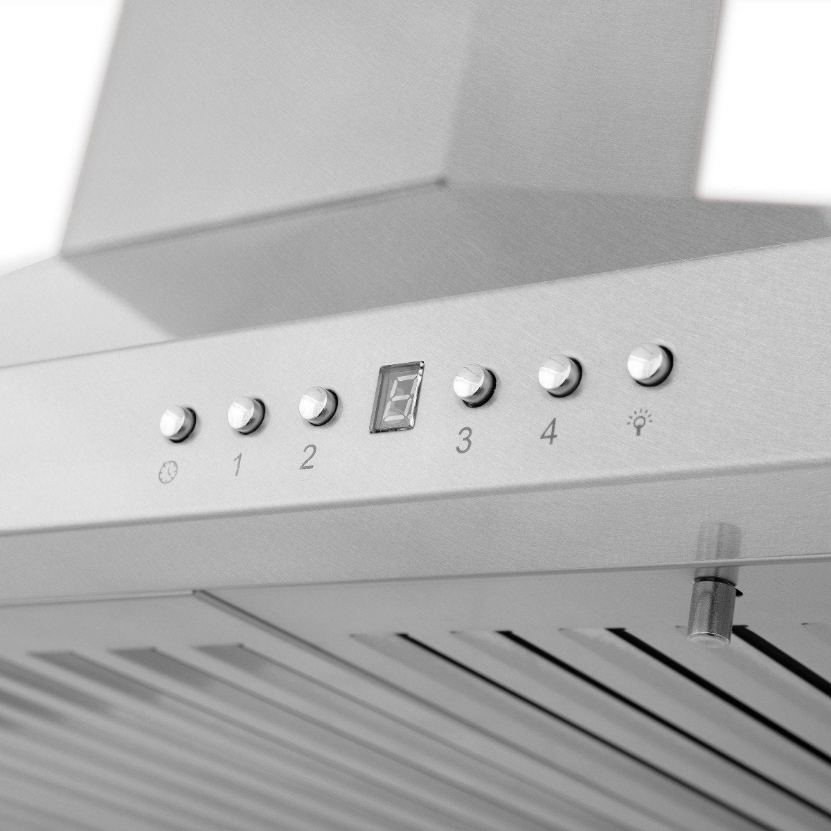 ZLINE 48 Inch Wall Mount Range Hood Convertible Vent Satin Stainless Steel Designer Series (8KBS-48)
