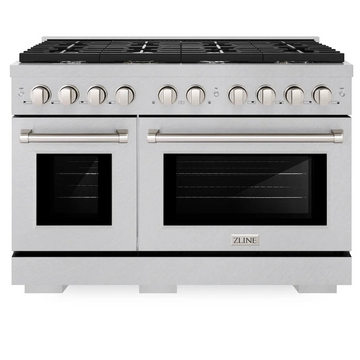 ZLINE 48 in. Paramount Double Oven Gas Range with 8 Burners, 6.7 cu. ft., Satin Stainless Steel (SGRS-48)
