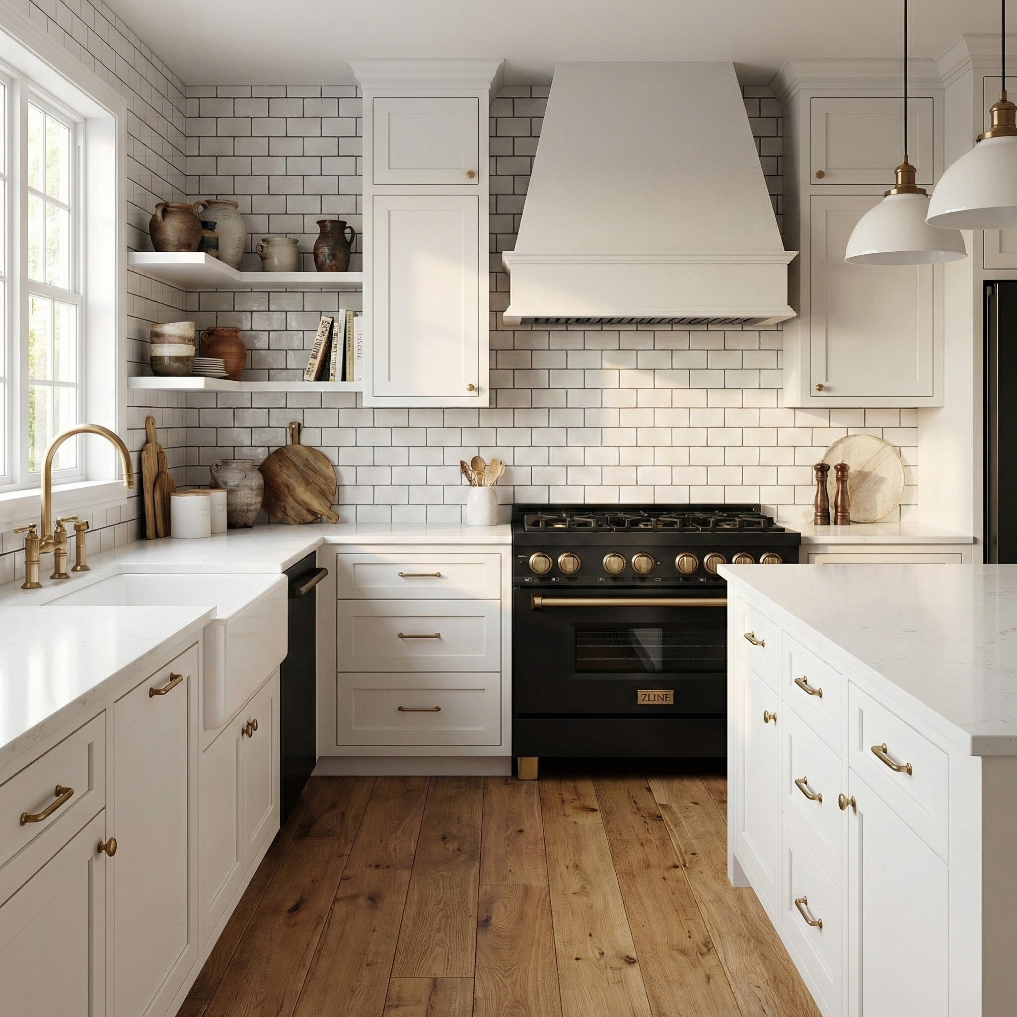ZLINE Autograph Edition 36 in Dual Fuel Range, 4.6 cu. ft. Oven, Black Stainless Steel with Bronze Accents (RABZ-36-CB)
