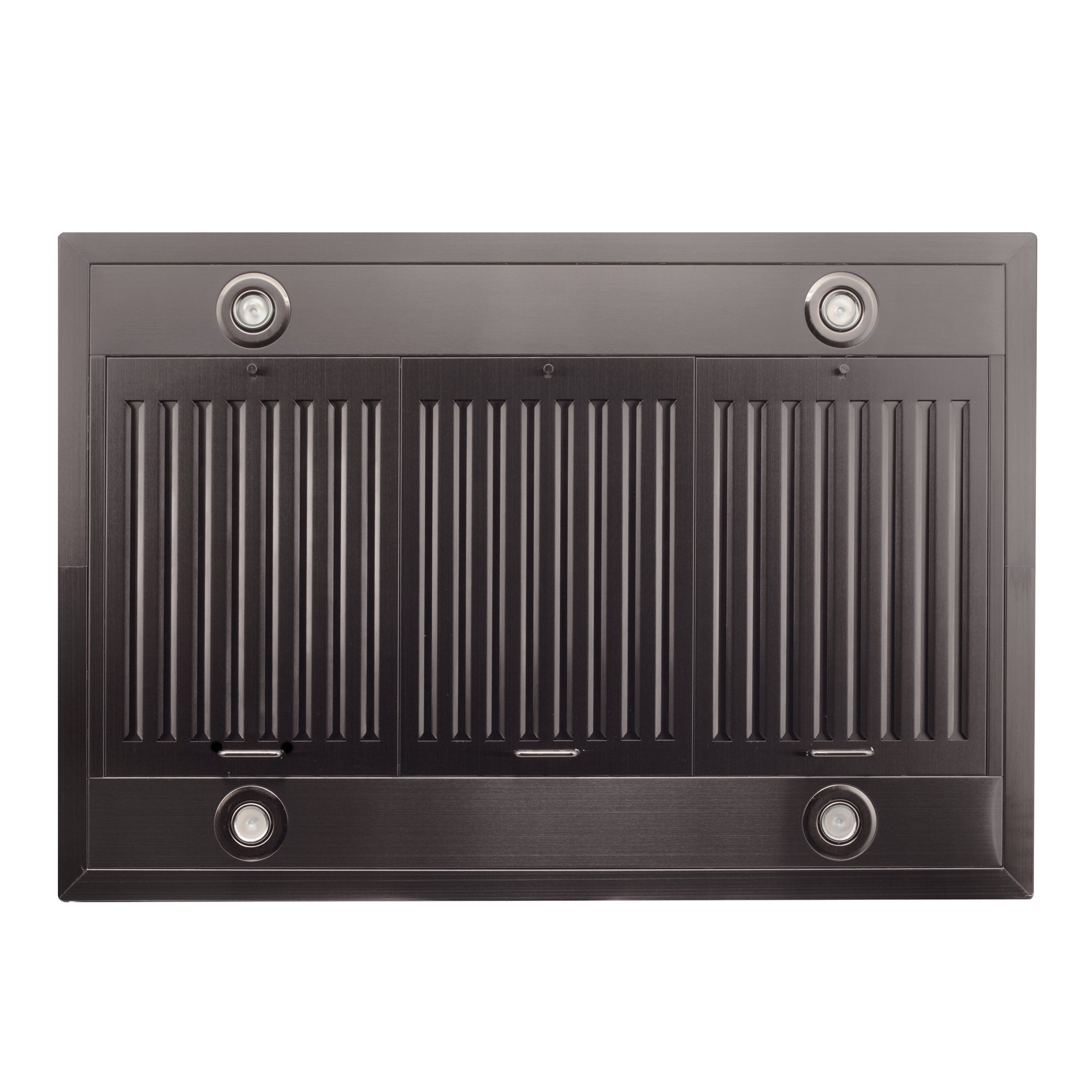 ZLINE 30 in. Island Mount Range Hood with CrownSound Bluetooth Speakers, Black Stainless Steel, 400 CFM (BSGL2iNCRN-BT-30)