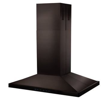 ZLINE 30 in. Island Mount Range Hood with CrownSound Bluetooth Speakers, Black Stainless Steel, 400 CFM (BSGL2iNCRN-BT-30)