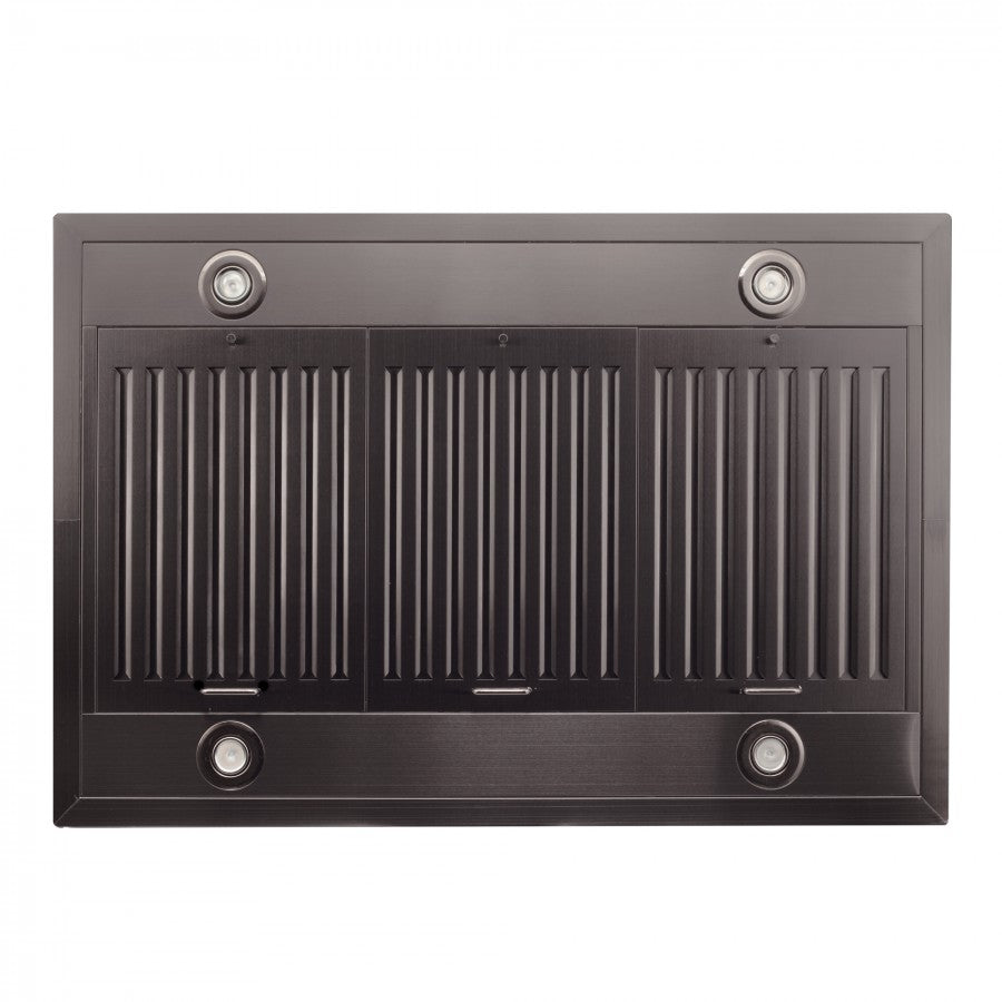 ZLINE 48 in Island Range Hood Black Stainless Steel Ceiling Mount Kitchen Ventilation (BSGL2iN-48)