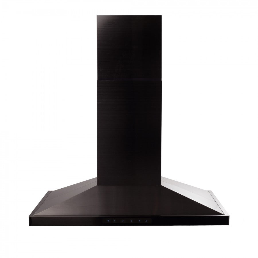 ZLINE 48 in Island Range Hood Black Stainless Steel Ceiling Mount Kitchen Ventilation (BSGL2iN-48)