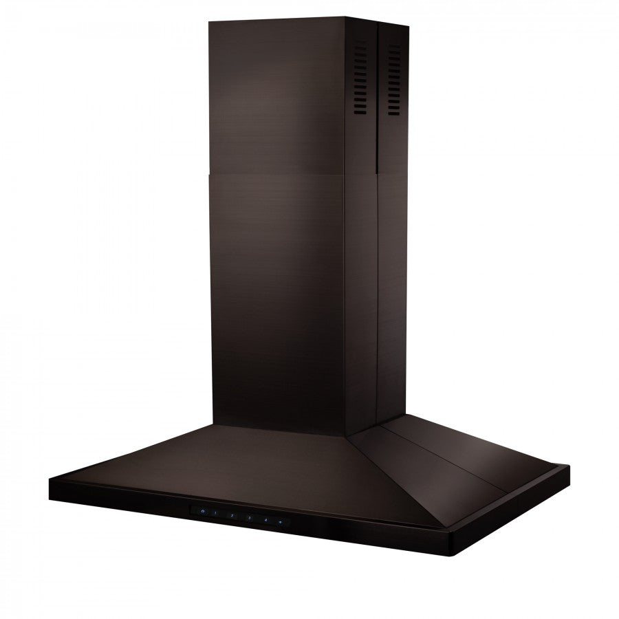 ZLINE 48 in Island Range Hood Black Stainless Steel Ceiling Mount Kitchen Ventilation (BSGL2iN-48)