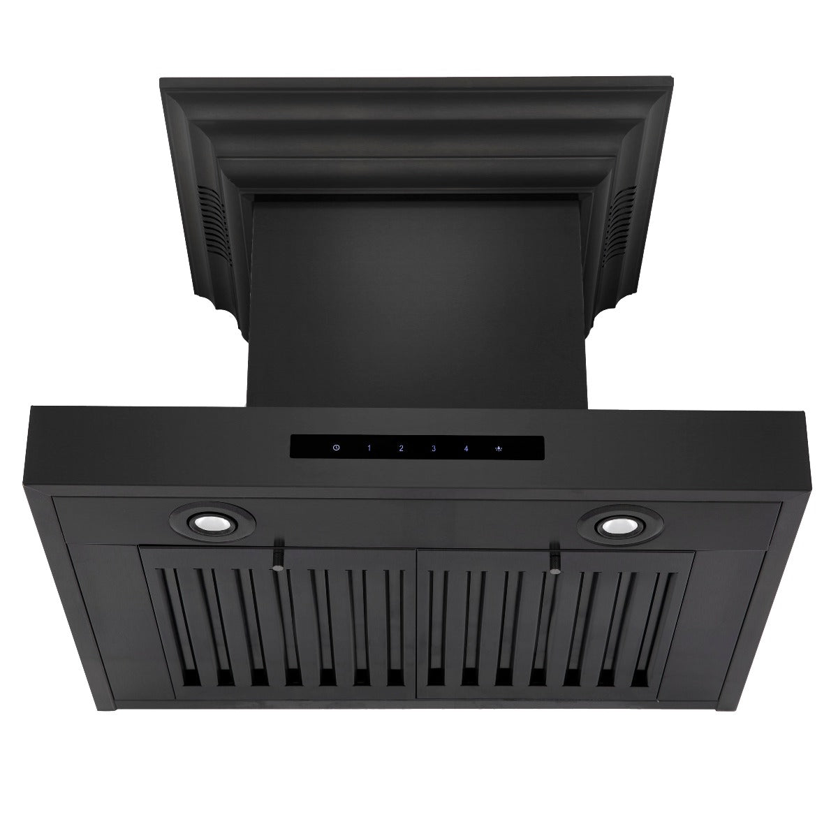 ZLINE 24 in Wall Mount Range Hood 400 CFM Black Stainless Steel with CrownSound Bluetooth Speakers (BSKENCRN-BT-24)